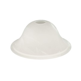 Giluta Small Floor Lamp Glass Shade Replacement Globe -Fitting Opening 1.625" Modern Alabaster Style Light Fixture Shade, Height: 4.13 inch, Width: 9.45 inch. Lipless