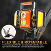 Tresda 4000LM LED Work Light Rechargeable with Clamp, 40W Magnetic