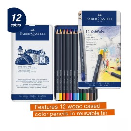 Faber-Castell Goldfaber Color Pencils – Tin of 12 Colors