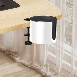Anti Spill Desk Cup Holder 2 in 1 Multi Function Desktop Cup and Headphone Holder