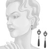 Esse Marcasite Sterling Silver Black Onyx and Marcasite Belle Epoque