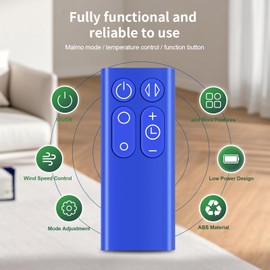 CLVIZCXOM New Fan Remote Control Replacement Fit for Dyson Pure Cool Purifier Tower Fan AM11 TP01 TP00 (Blue)