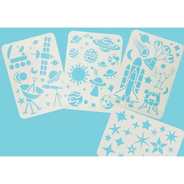 Washable Plastic Stencils | Space Exploration | A4 Size |
