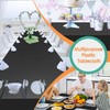 Kongdaoth Black 12 Pack Plastic Tablecloths 54"x 108" Disposable Rectangle
