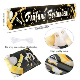 DPKOW Long Exam Passed Banner Decoration for Graduation Training, Fabric Poster Banner for Exam Passed Outdoor Garden Decoration, Graduation Decoration for Wall Table, 270 x 35 cm