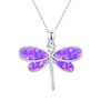 OHAYOO Dragonfly Necklace Women's 925 Sterling Silver Dragonfly Pendant with