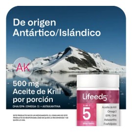 Suplemento Aceite De Krill Omega 3 Lifeed5 60 Cápsulas Sabor Sin sabor                                                                                