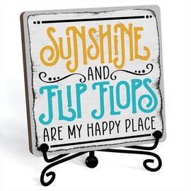 Sunshine Decorations For Home, Summer Sign, Sunshine Tiered Tray Decor, Summer Tiered Tray Decorations Indoor For Home Office Door Porch, Inspirational Gifts For Women, Wooden Plaque With Stand (f07)