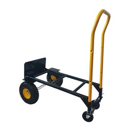 Hand Truck Dolly 2 Wheel Dolly Cart and 4 Wheel Push Cart with Swivel Wheels 330 LBS Capacity Heavy-Duty Luggage Trolley Car