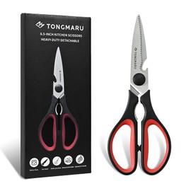 Kitchen Cooking Shears Heavy Duty Kitchen Scissor with, Detachable, All Purpose Scissors, Dishwasher Safe Scissors, Serrated Blades, Nutcracker and Bottle Opener function included (1 Pack)