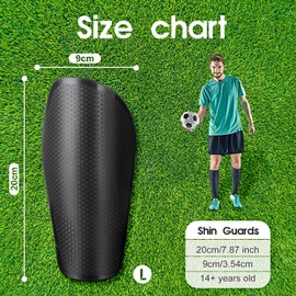 AiQInu Children's Football Shin Pads with Protective Calf Guards, Shin Pads for Women Football, Shin Pads Football Men, Provide Strong Protection (L)