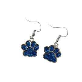 Paw Print Earrings Funny Dog Paw Earrings Cute Bear Claw Print Earring Puppy Paw Lovely Animal Feet Claw Cute Earrings Dog Cat Lover Charm Pendant Paw Jewelry for Women - Blue