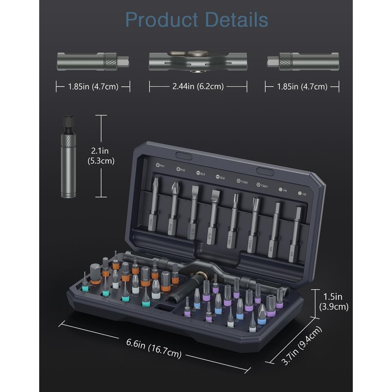 Upgraded 42 in 1 Magnetic Screwdriver Set, Ankilo DIY Ratchet