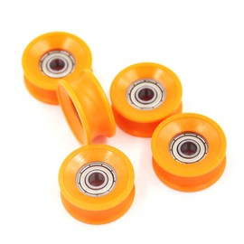 Preamer 5pcs 6x30x13mm U Groove Nylon Guide Roller Bearing Roller Bearing 626 Bearing Inside