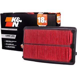 K&N Filtro de aire del motor: filtro de aire de repuesto de larga duración de 18.000 millas: compatible con Acura/Honda TLX/Accord 2013-2020, KNA-2499