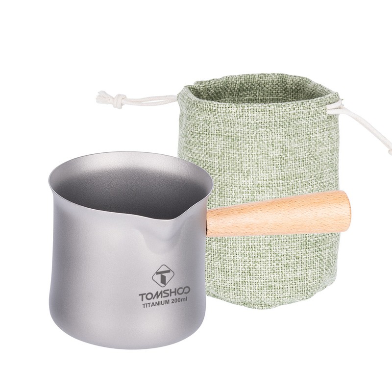 TOMSHOO Titanium Tea Mug with Tea Strainer Outdoor Camping Titanium