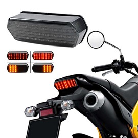 TASWK for 2014- 2016 Grom MSX 125 Brake Stop Tail Light Smoke Lens Integrated Turn Signals