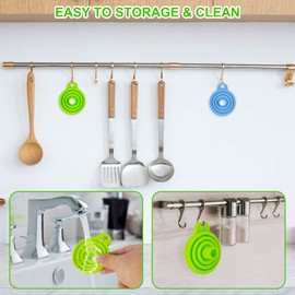 Funnels for Kitchen Use, Kitchen Funnel, Funnels for Filling Bottles, Food Grade Silicone Collapsible Funnel, Small Funnels for Filling Water Bottle Liquid Powder Transfer (7 Pack)