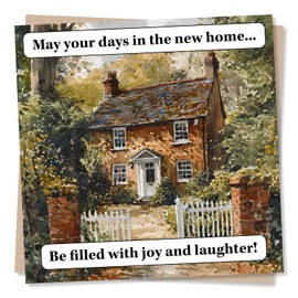 Happy New Home Card For A Friend Or Loved One - May Your Days Be Filled With Joy and Laughter - House, Home, Moving - For a Loved One, Friend, Relative, Partner, Colleague, Other
