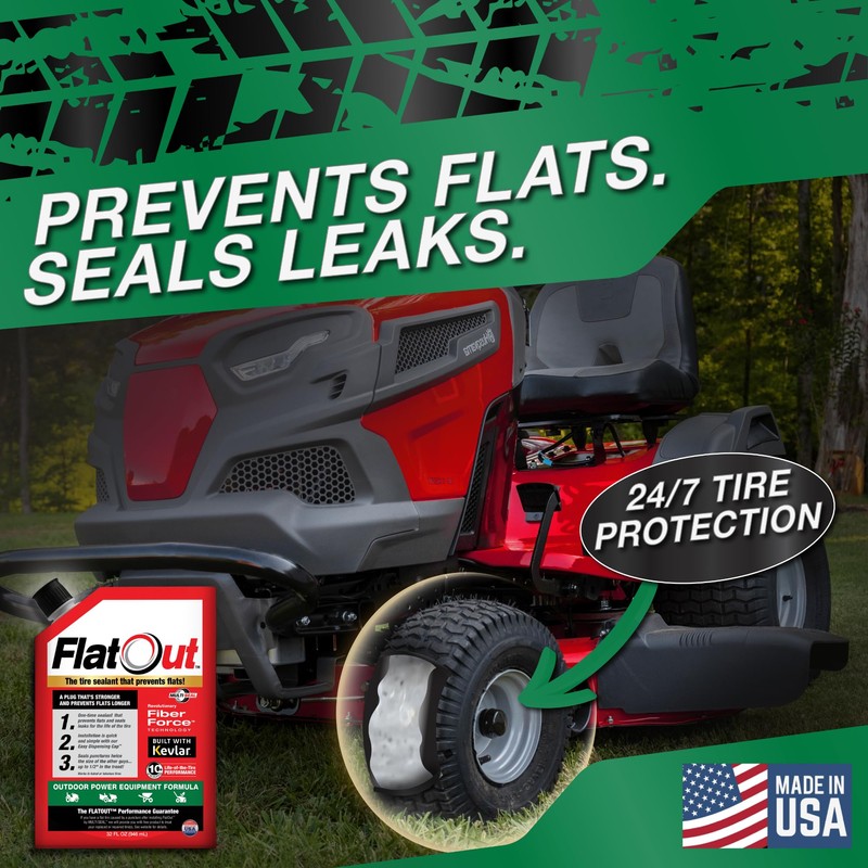 Flat Out Off Road Tire Sealant, Outdoor Power Equipment Formula,