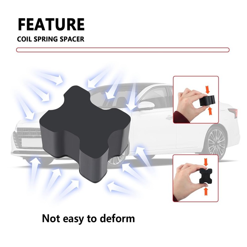 Fahgaer 6PCS Car Coil Spring Spacers, Heavy Duty Rubber Coil