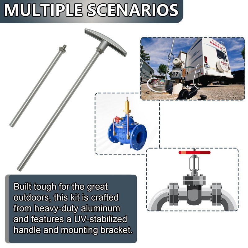 SPNKMJUJ 1 Pack RV Waste Valve Handle Replacement Universal Fit