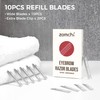 ZOMCHI Dermaplaning Razor Refills, Set of 10 Replacement Blades, Wide