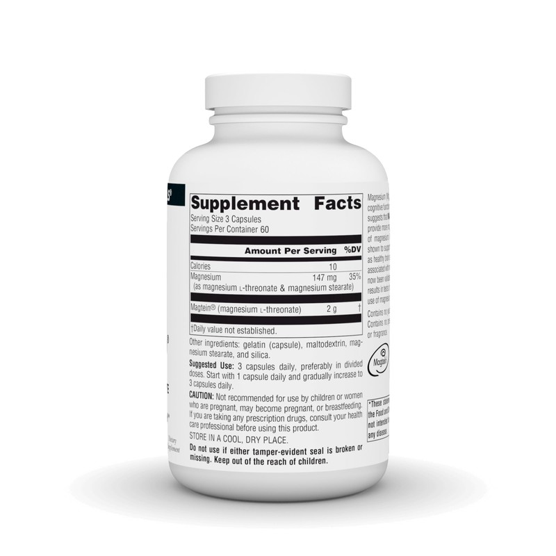 Source Naturals Magtein Magnesium L-Threonate, 667mg, Supports Focus, Mood, Healthy