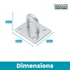 Keypak Security Staple on Plate, 50mm, Zinc Plated, Heavy-Duty Corrosion
