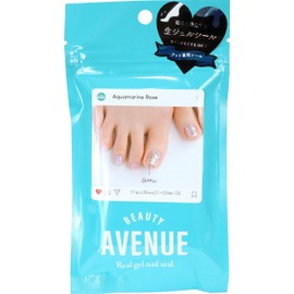 BEAUTYAVENUE Aquamarine Rose Real Gel Nail Sticker (For Foot)