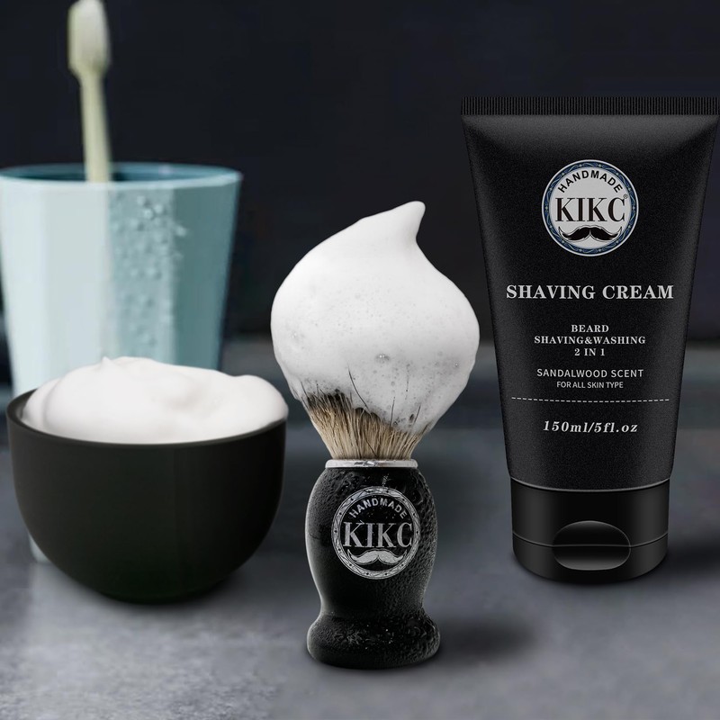 KIKC 5 in 1 Shaving Kit for Wet Shave, Set