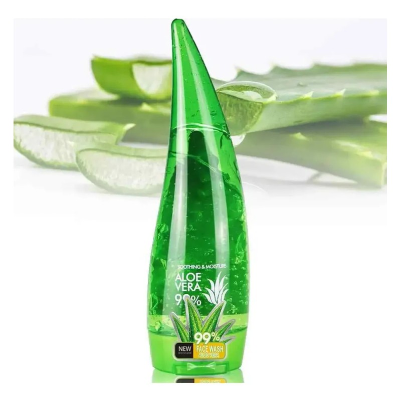 Gel Facial Aloe Vera 99% Antiarrugas Cicatrices Libre de Parabenos