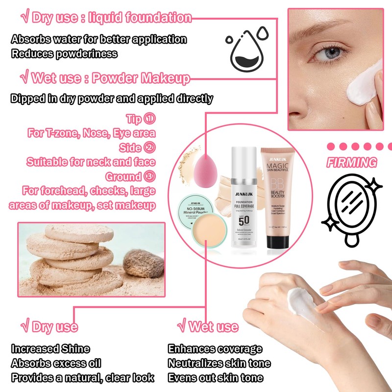 Color Changing Foundation Set,Full Coverage Foundation Liquid Foundation Makeup Gift