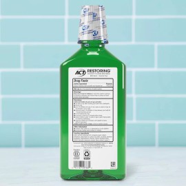 ACT Restoring Zero Alcohol Fluoride Mouthwash 33.8 fl. oz. Strengthens Tooth