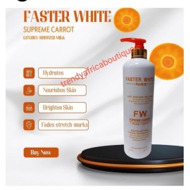 faster white 1000ml X 1 FASTER WHITE Paris  Supreme Carrot Shower Gel  Exfoliating Luxery