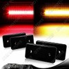 S SIZVER Smoke Lens Front+Rear Side Marker Lights Set Combo