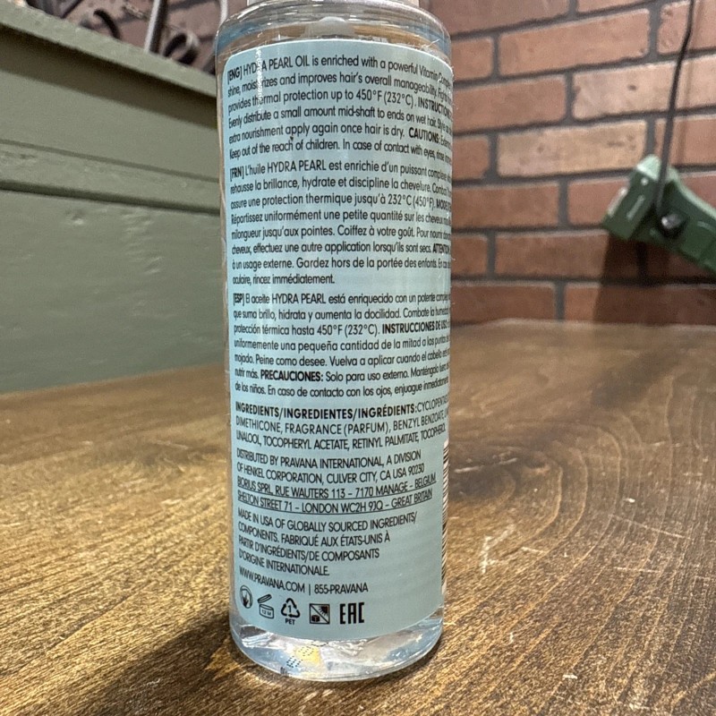 Pravana Hydra Pearl Oil Vitamin Oil Complex New 2.2 fl