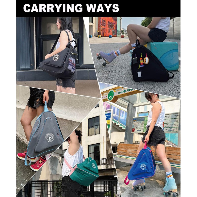 HEXIFUL Skate Bag to Carry Ice Skates, Inline Skates, Roller