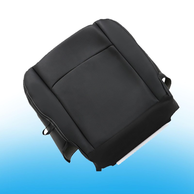 SEBLAFF Seat Cover Passenger Side Bottom Black Leather Replacement for