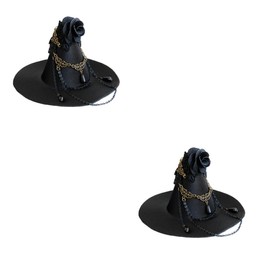 Totority 2pcs Gothic Witch Hat Clip Hat Clip on for Festival Masquerade Witch for Adults
