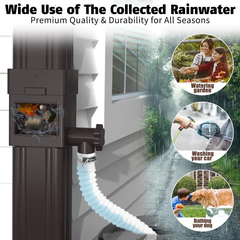 Anivia Rain Barrel Diverter Downspout Diverter Fits for 2x3 or