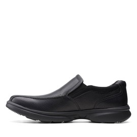 Clarks Men's Bradley Step Loafer, Black Tumbled, 9.5