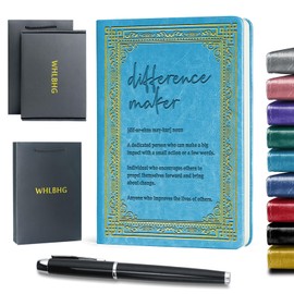 WHLBHG Social Worker Gift Difference Maker Definition Hardcover Journal Notebook Employee Appreciation Gift Coworker Gift Multi color Journal,1 Pack (Light Blue), (difference maker-Light Blue)