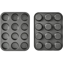 CenturiusCuroisty Non Stick Sturdy 12 Cupcake Baking Muffin Tray Yorkshire Pudding Baking Pan