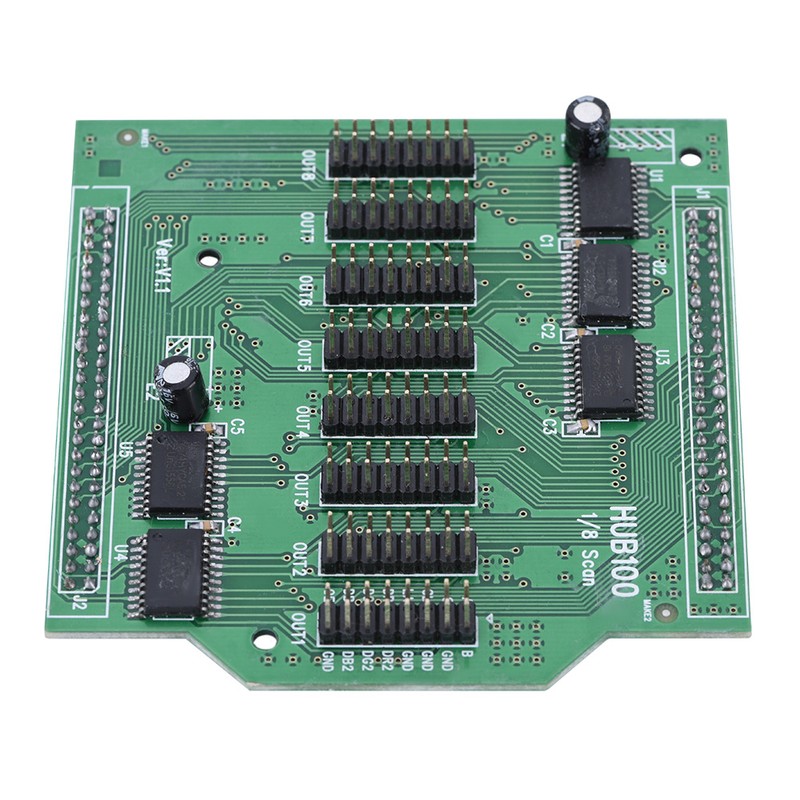 HUB100 8 Outputs PCB Adapter Board Gold plated Copper Pin