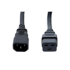 CablesAndKits Heavy Duty AC C19 to C14 Power Cord, 15A/250V, 14 AWG, C14 to C19 Power Cord, (IEC-60320-C14 to IEC-60320-C19) 6 ft-Lifetime Wty