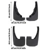 tiokok 4Pcs Front & Rear Splash Guards Mud Flaps for