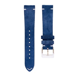 BARAK WATCHES Quick Release Suede Leather Watch Straps – Soft Genuine Leather Band – 20mm 22mm – Replacement Watch Band for Men & Women – Multiple Colors Available (Blue, 22mm)