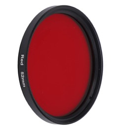 Full Red Filter, Optical Glass Red Filter Scratch Multilayer for Shooting(52mm)