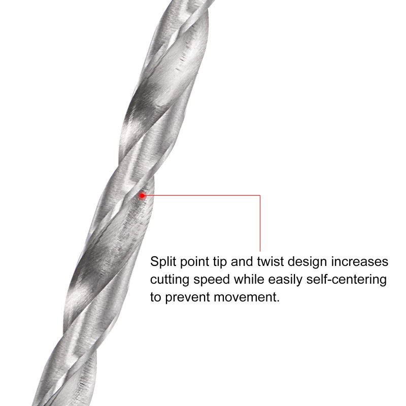 sourcing map 7mm Twist Drill Bits, High-Speed Steel Straight Shank